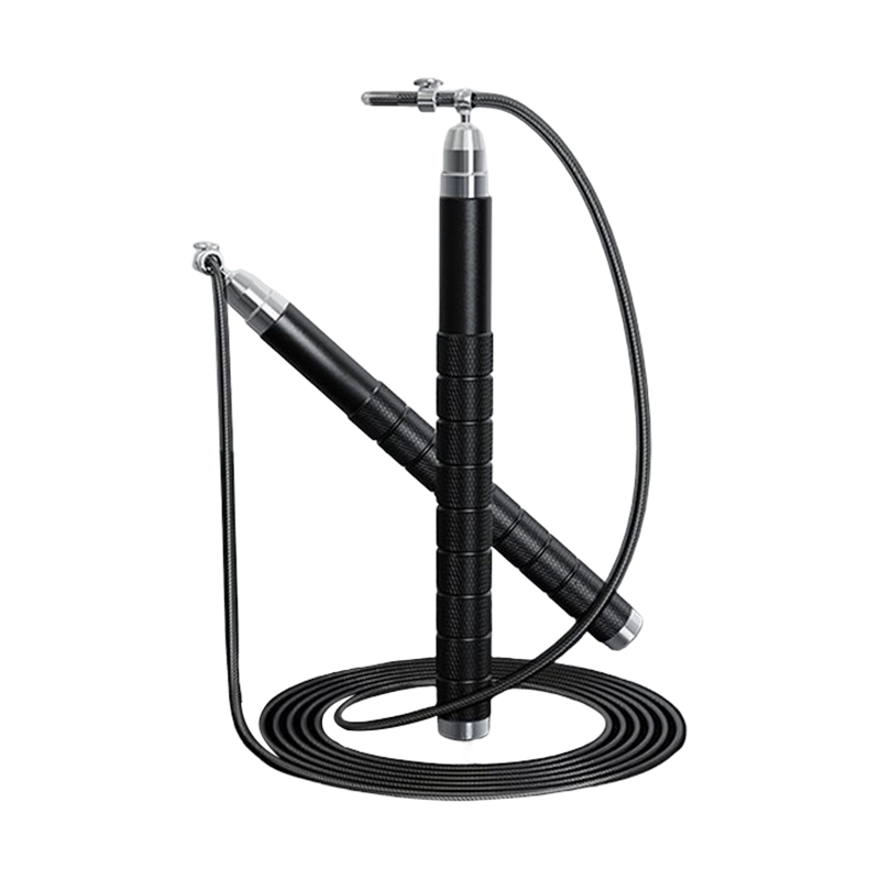 TS-12 Черно-белая гоночная скакалка с алюминиевой ручкой